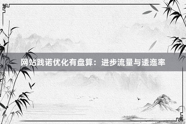 网站践诺优化有盘算：进步流量与逶迤率